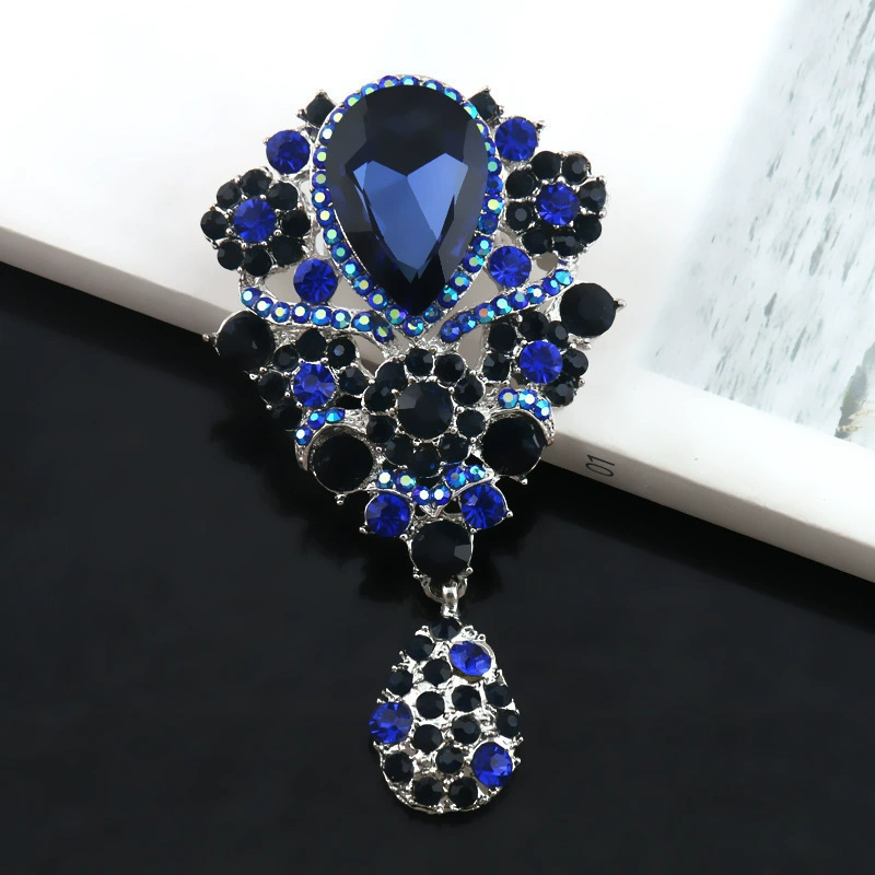 Fashionable brooch lapel pin, glass jacket, sweater, accessory, pin, dress, Japanese and Korean