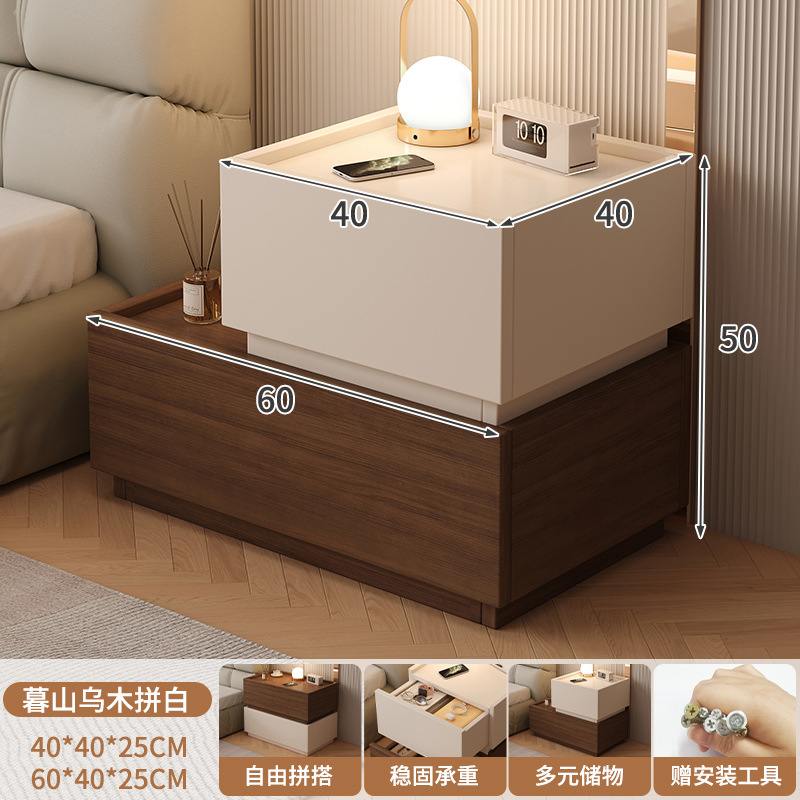 Mesa de cabezal de cama dormitorio lujoso italiano minimalista personalidad creativa cabecera baja combinación de bloques modular cabecera