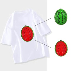 Foreign trade children's clothing: Girls' short-sleeved T-shirt, stylish Western-style summer European-style loose half-sleeved top with color-changing sequins.