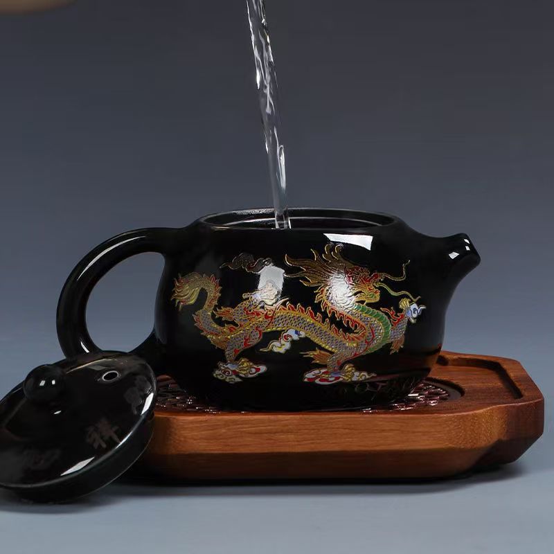 Dragon and Phoenix Chengxiang Bubak Single -Teap high -end purple…