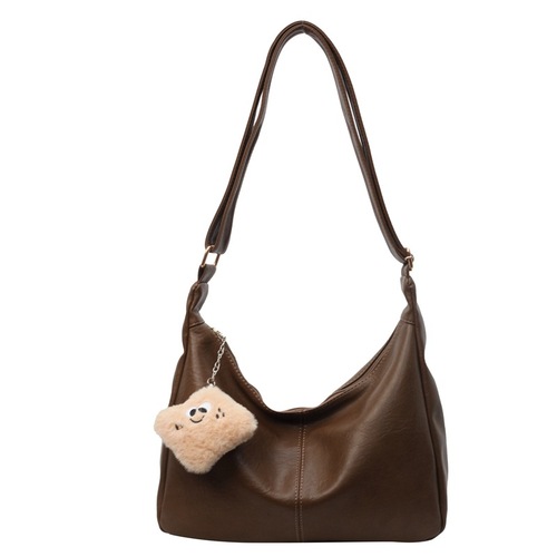 Large-capacity bag for women 2024 new spring and summer retro crossbody tote bag versatile soft leather shoulder class commuter bag