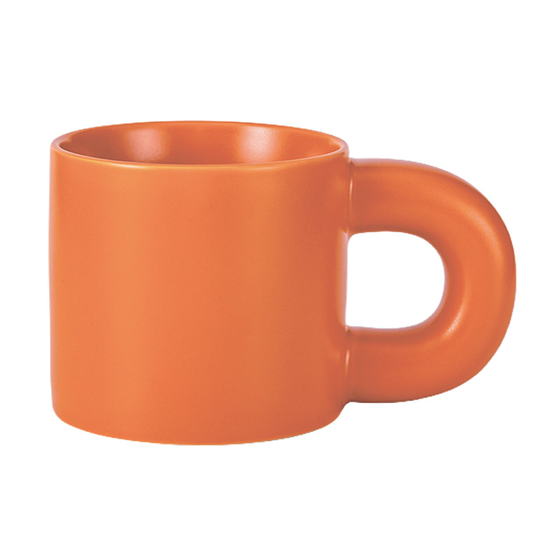 Transfronterizo de Amazon taza blanca taza de alto aspecto creativo Oficina taza de café pareja taza de agua Taza de cerámica