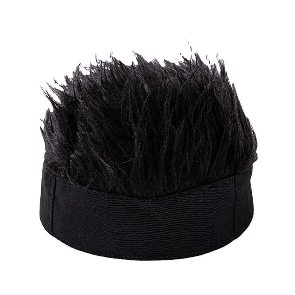 검은 모자 + 검은 머리