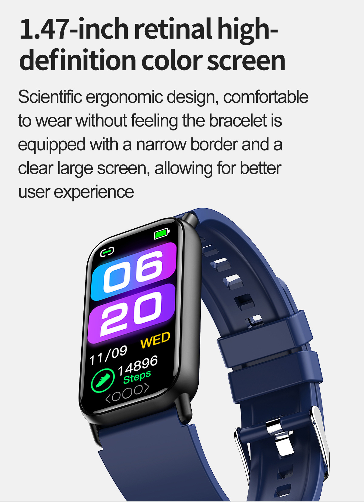 TK72 Smart Watch 1.47 inch heart rate blood pressure blood_voghion.com