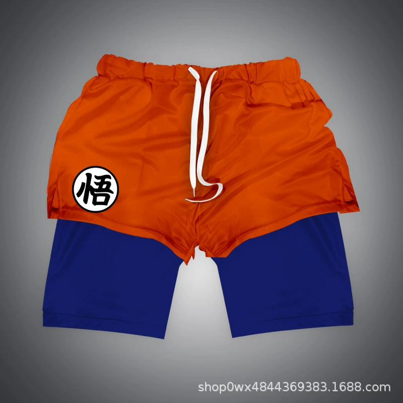 Dragon Ball Series Шорты с 3D цифровым принтом Двухслойные пляжные брюки Amazon Трансграничная электронная коммерция Горячие поставки Пляж
