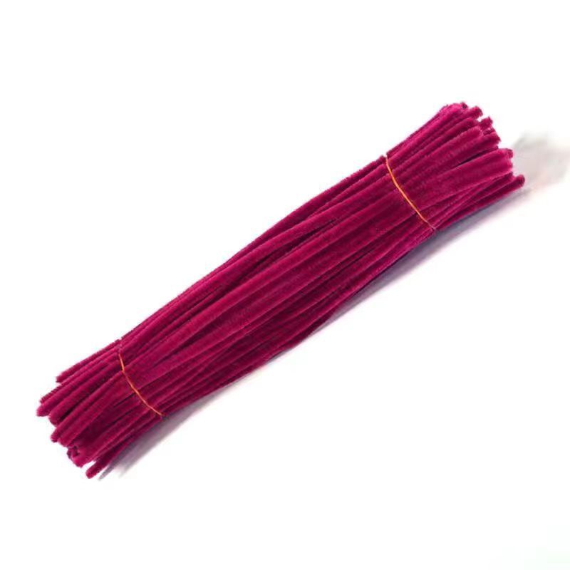 En stock colorido raíz peluda de los niños DIY Twisted stick tira felpa kindergarten hecho a mano peluche ramillete juguete