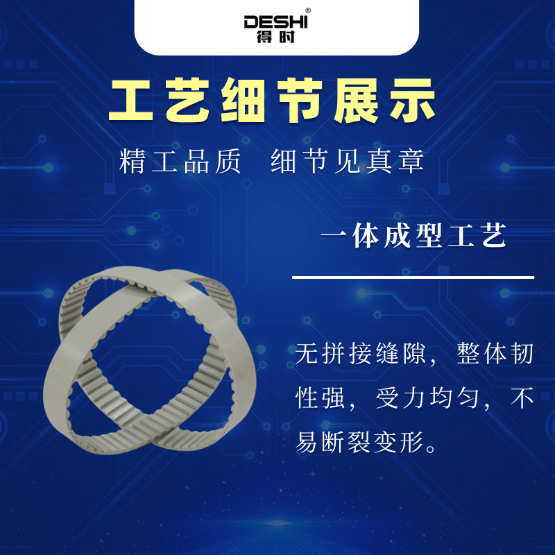 De Shi polyurethane synchronous belt seamless transmission belt S3M-144-10