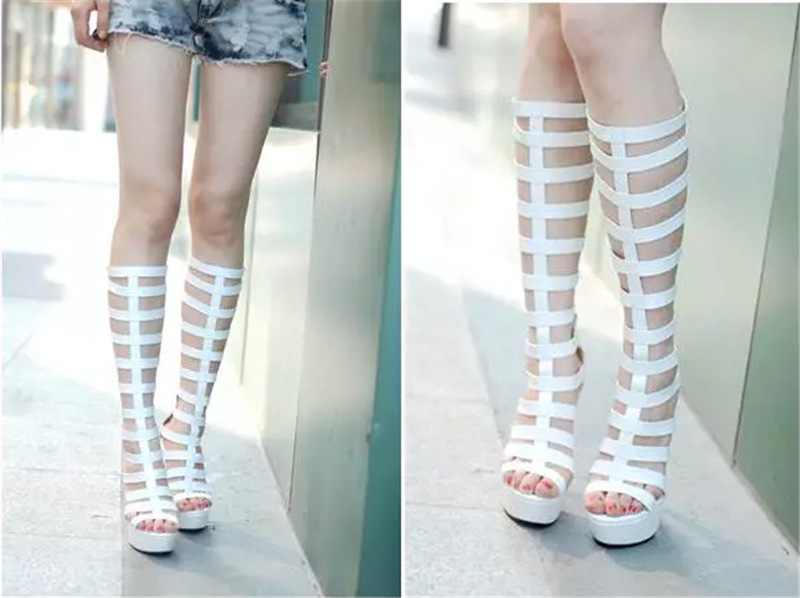 Enrolado con sandalias de verano para mujeres 2021 nuevo tacones rojos delgados temperamento de una palabra cool tacones 15CM