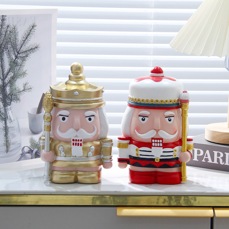 Cascanueces marionetas soldados británicos almacenar dinero extraíble decoración de la habitación de los niños decoración del dormitorio