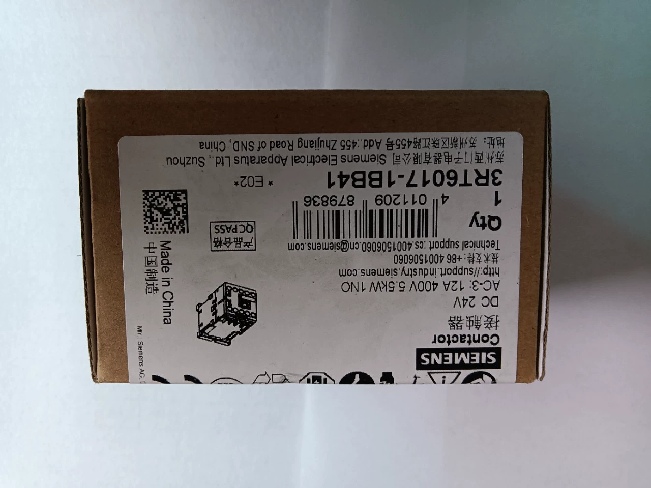 Совершенно новый оригинальный контактор 3RT6017-1BB41