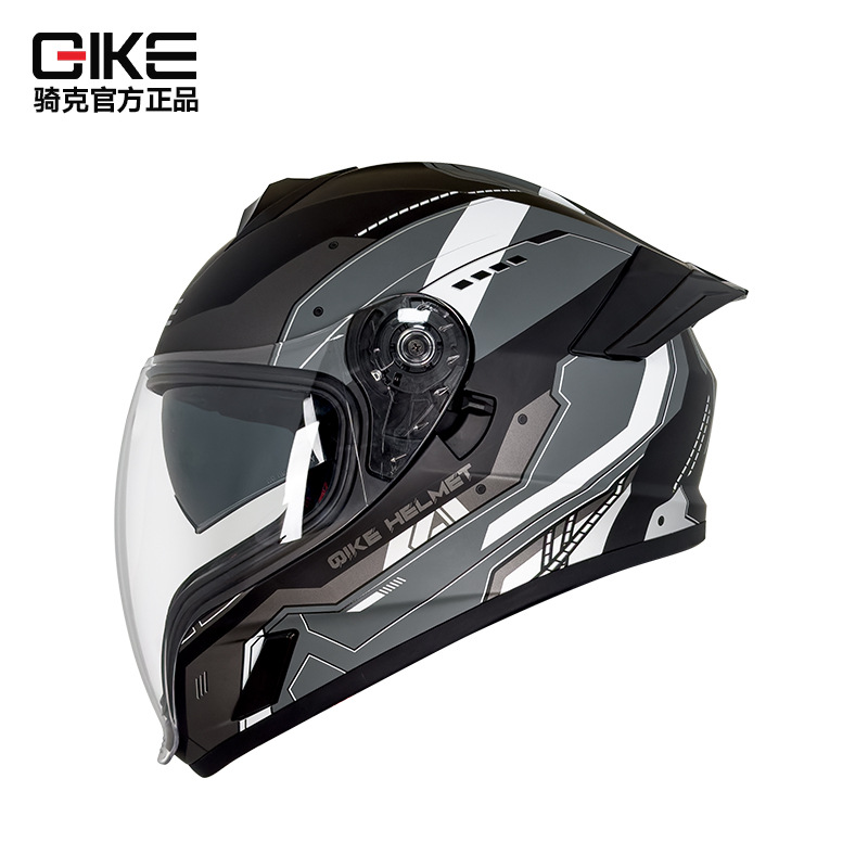 Casco de motocicleta de conducción para hombres y mujeres, doble lente, cola grande, motocicleta 3C, ciclismo en invierno, personalidad fresca, casco completo de seguridad