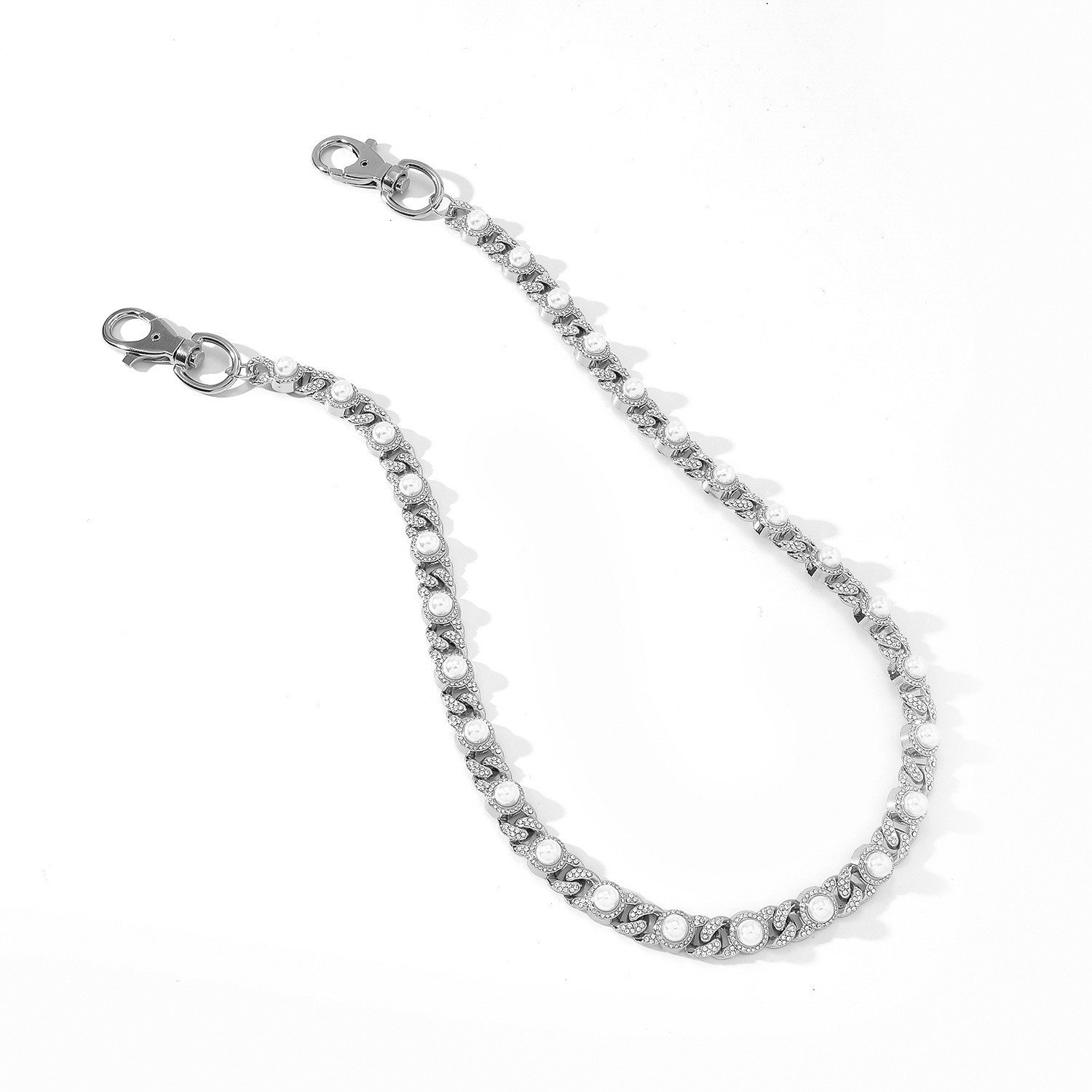 Legierung Diamant Rundkette Mit Perlen Akzenten Für Herren_voghion.com