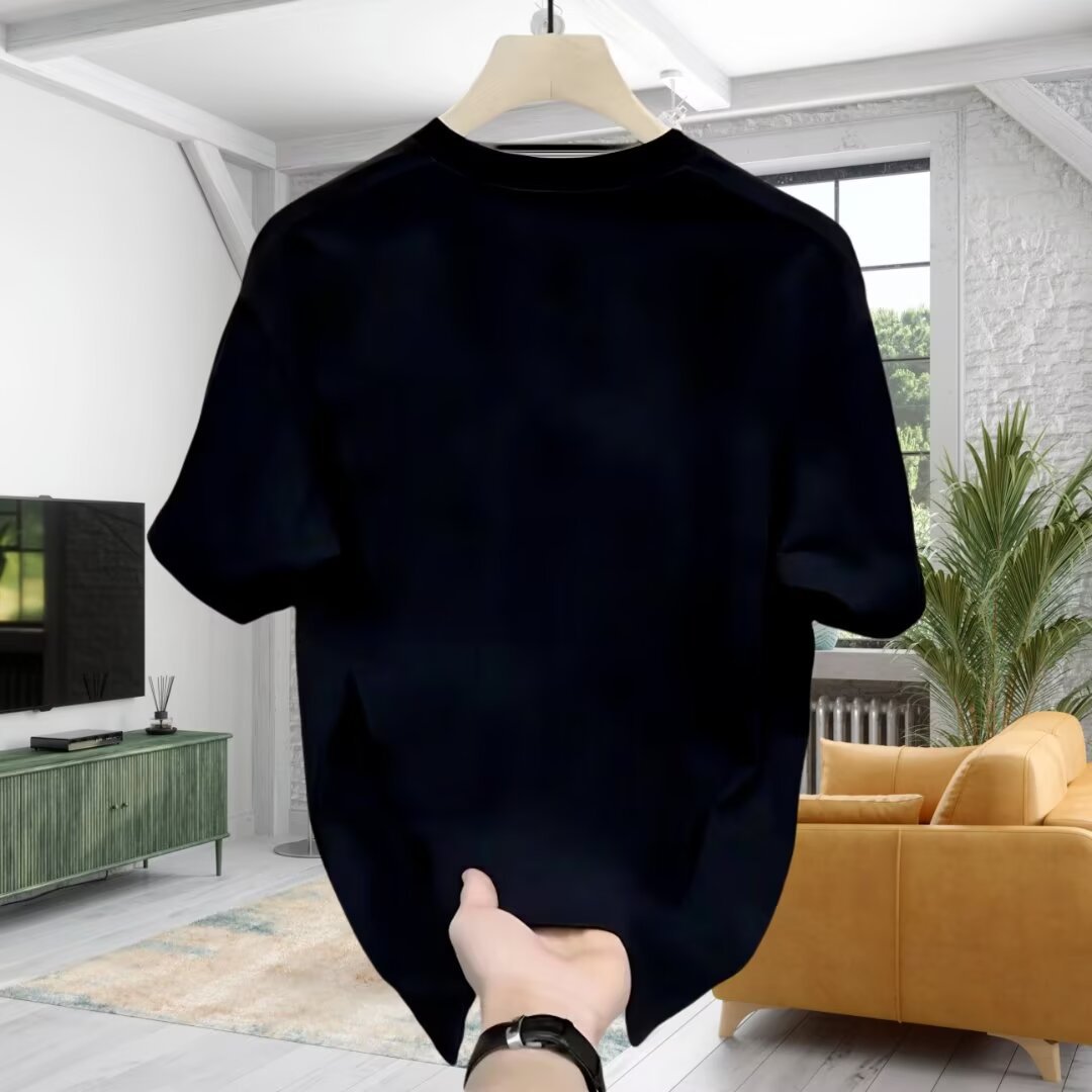 Camiseta de hombre de algodón puro cuello redondo estampada_voghion.com