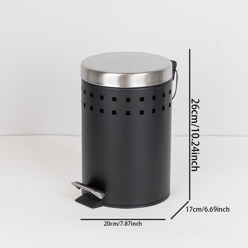 Baño pequeño de 3L para el hogar, bote de basura abatible con pedal, cubo sanitario al por mayor con tapa, cubo doble con manija
