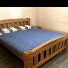 老榆木实木床双人单人床传统榫卯网红床环保便宜榻榻米中式雕刻床