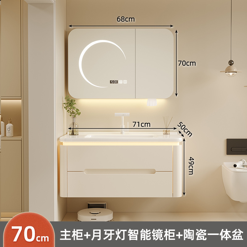 Baños personalizados de roble gabinete de baño gabinete de baño nuevo cerámica en una bañera lavabo facial