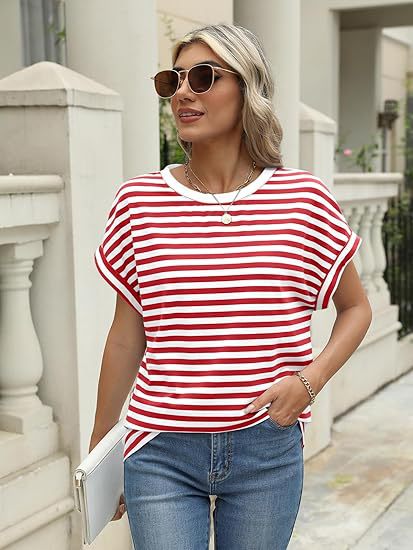 Damen T-shirt Mit Rundhalsausschnitt Für Den Sommer Locker_voghion.com