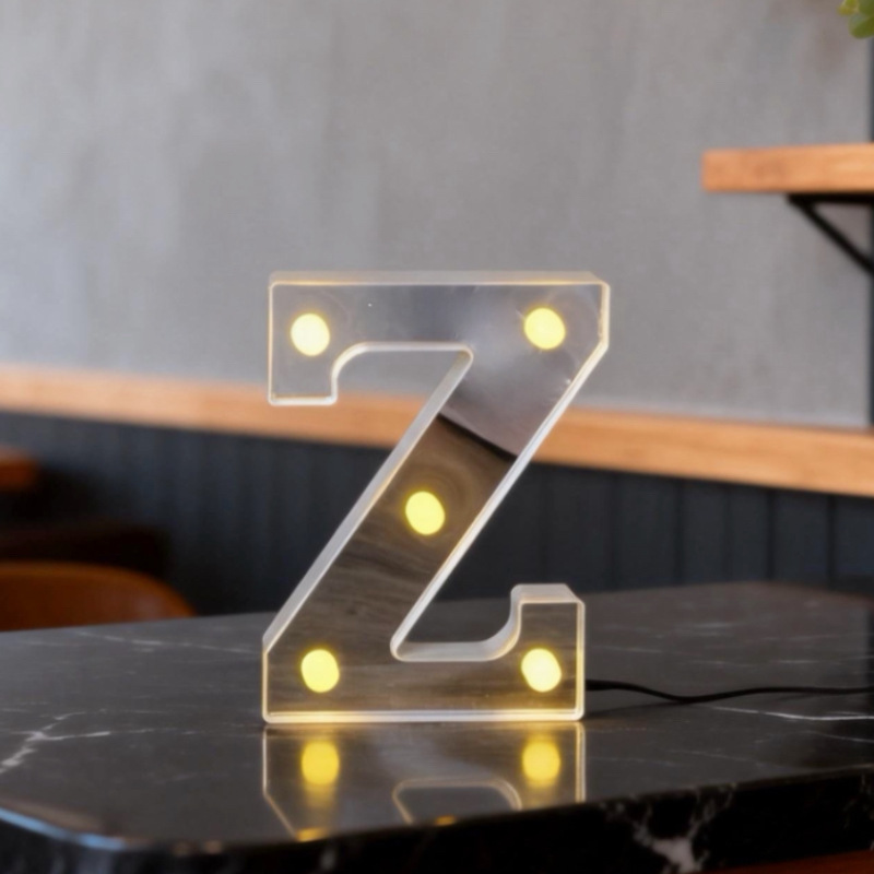 Lámpara LED Decorativa de Letras y Números de Plástico para Fiestas, Cumpleaños y Eventos image 71