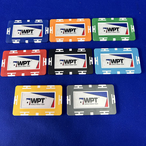 WPT Square Chip Texas Hold'em No Face Value 8 Colors Optional Square Tiles Square Tiles No Face Value