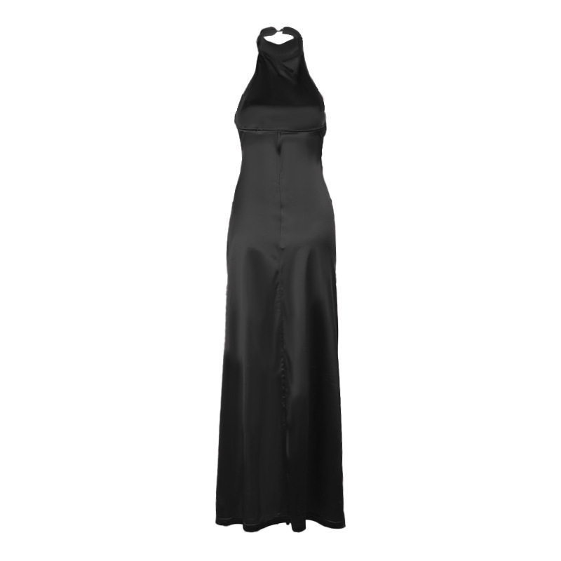 245g Weight Maxi Long Dress Dress Length Type Sleeveless Sleeve Length Slit Dress, Party Dress Dresses Type Spandex, Polyester Fabric Type High Waist Waist Line Banquet, Cocktail Party Occasion Standing Collar Neckline Slim Fit Type Solid Color Pattern Summer, Spring, Autumn Season Women's Gender Elegant, Sexy Style Wholesale Women's Elegant Sexy Solid Color Banquet Cocktail Party Standing Collar Sleeveless Slit Dress Party Dress 29
