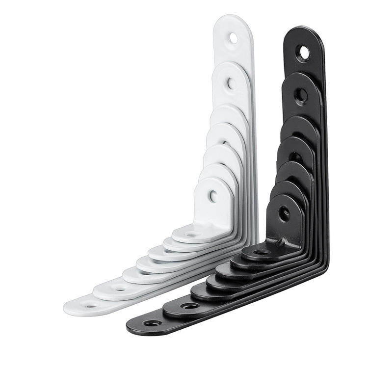 Código de ángulo de hierro engrosado ángulo reforzado placa de soporte de hierro soporte de estante Tipo L código de ángulo recto Partición Soporte mesa y silla pata muebles piezas de enlace