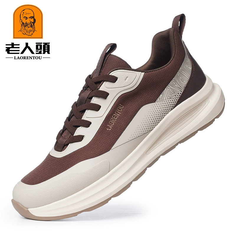 Мужские кроссовки на мягкой подошве для старика, мужские нескользящие, износостойкие, легкие походные туфли, дышащая спортивная обувь, модная мужская обувь 510602