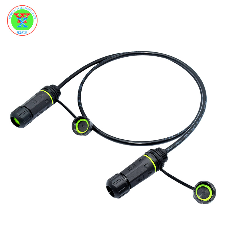 RJ45 network cable 8P8C IP68 waterproof adapter cable extension cable male and female panel on-site installation industry