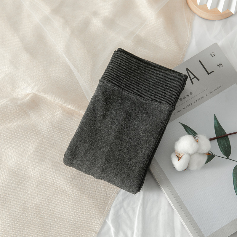 Leggings mujeres 5 nuevas medias grises de otoño y invierno más vello negro superior