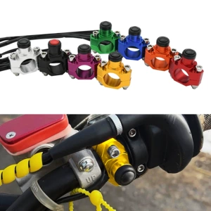 Universal ignition, flameout, and start switch for off-road motorcycles, horn switch, CNC aluminum alloy modification accessory, self-resetting