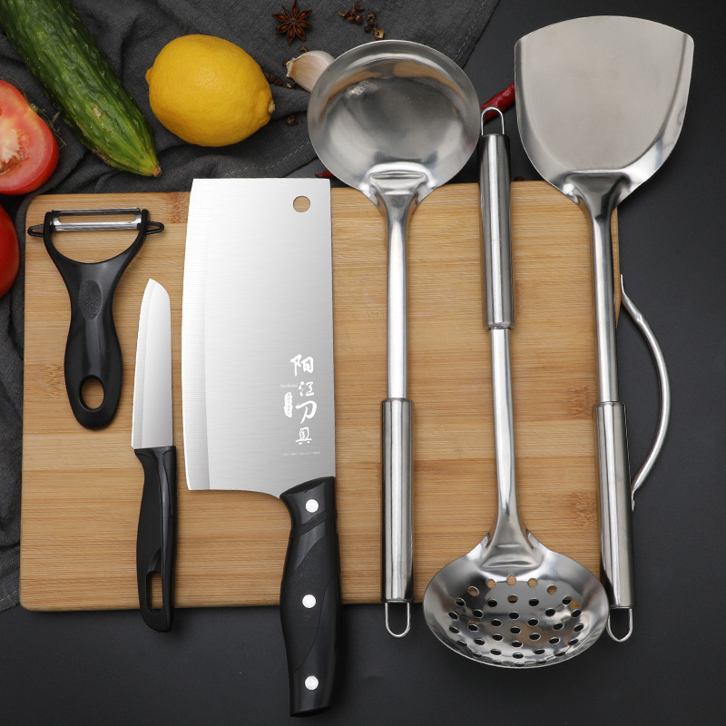 Herramientas de cocina cuchillo de cocina conjunto de tablero de cocina cuchillo de cocina conjunto completo de cocina de acero inoxidable combinación de cuchillo de cocina yunque moldeo por inyección