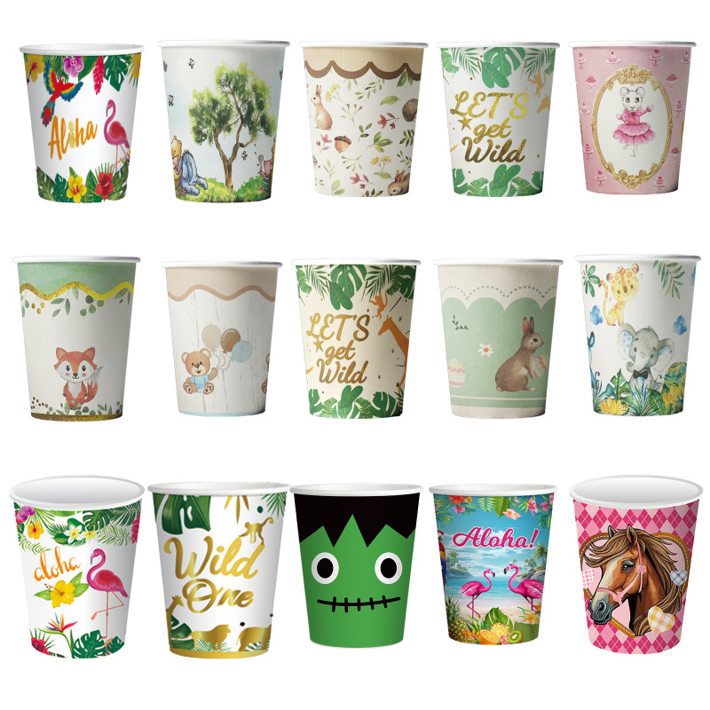 Party Cartoon Animal Disposable Paper Cups Animal Birthday Theme Set Rabbit Disposable Tableware for Party Party Cartoon Animal Disposable Paper Cups Animal Birthday Theme Set Rabbit Disposable Tableware for Party