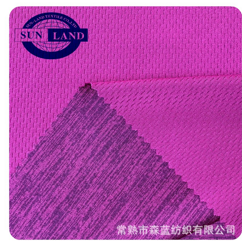 日本单涤纶针织速干阳离子鸟眼布运动吸湿排汗阳涤麻灰大鸟网眼