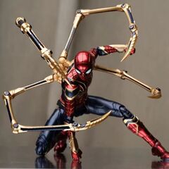 SHFスチールスパイダーマンのフィギュア漫威周辺のフィギュア潮游びモデル子供のおもちゃプレゼント関节可动