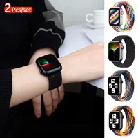2 шт. Эластичный ремешок с кольцом Solo для ремешка Apple Watch, подходит для iWatch 42-44 мм