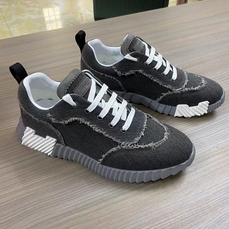 H brand 2025 new model washed denim lace-up casual white shoes, couple's running shoes, sports shoes, men's export model H brand 2025 new model washed denim lace-up casual white shoes, couple's running shoes, sports shoes, men's export model