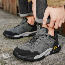 男鞋2025秋季新款登山运动鞋时尚百搭防滑休闲鞋系带增高厚底鞋