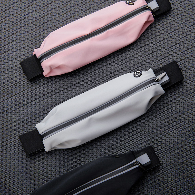 New Sports Running Waist Bag Men's and Women's Outdoor Running Equipment Elastic Waterproof Reflective Mobile Phone Bag Personal Small Waist Bag