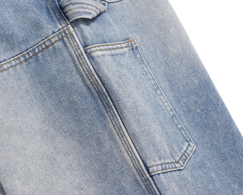 Men's Jeans Washed Vibe Style Loose Fit With Patch Pocket Detail_voghion.com