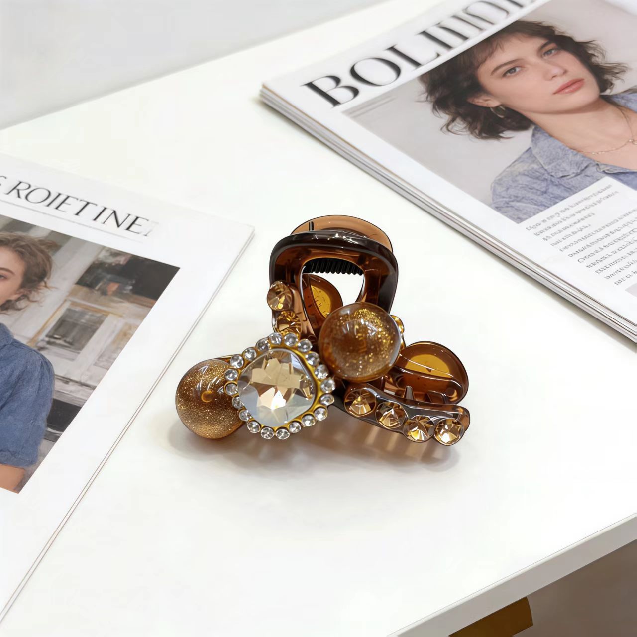 9#스퀘어 다이아몬드#카라멜【4.5cm】