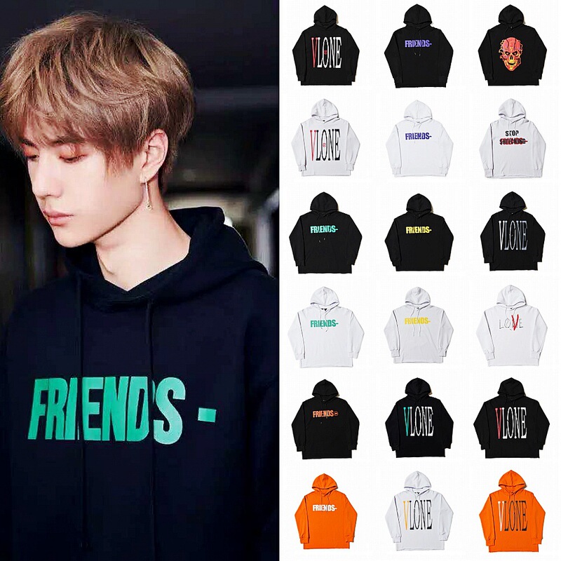 Lone Sweatshirt Wang Yibo Same Style Fujiwara Hiroshi Limited Trendy Brand Big V Valentine's Day Couple Loose Long-Sleeved Hoodie