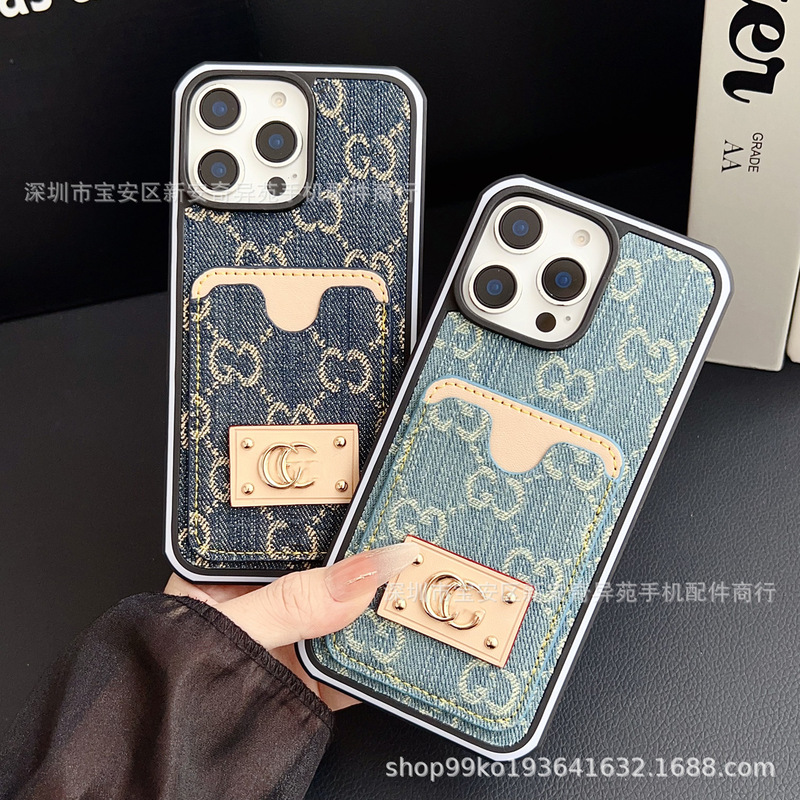 新款牛仔标签潮牌手机保护套适用iPhone16ProMax跨境苹果15手机壳|undefined