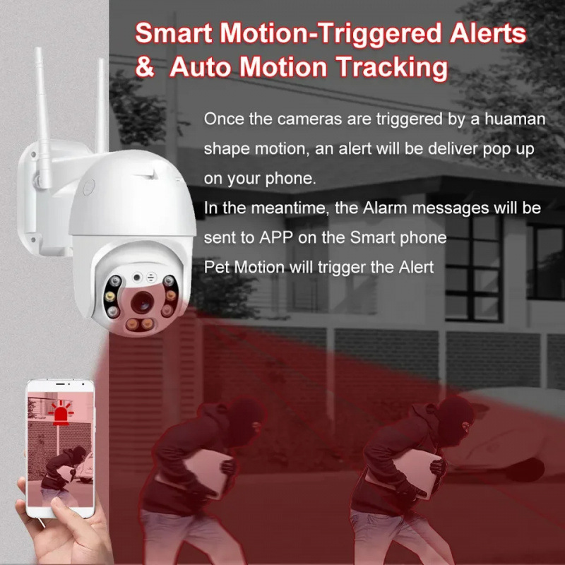 1080P waterproof wireless WiFi video surveillance PTZ network camera 2MP one-item home CCTV household 4