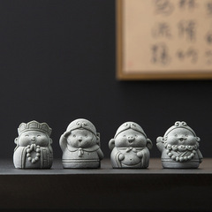 中国風西遊記師弟四人のデスクトップ人物文創小置物造景装飾工芸品創意プレゼント