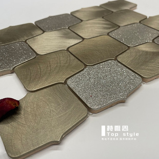 Cake Nanyang Style Stainless Steel Metal Ceramic Mosaic B&B Balcony Bathroom Kitchen Workwear Wall Art Tiles