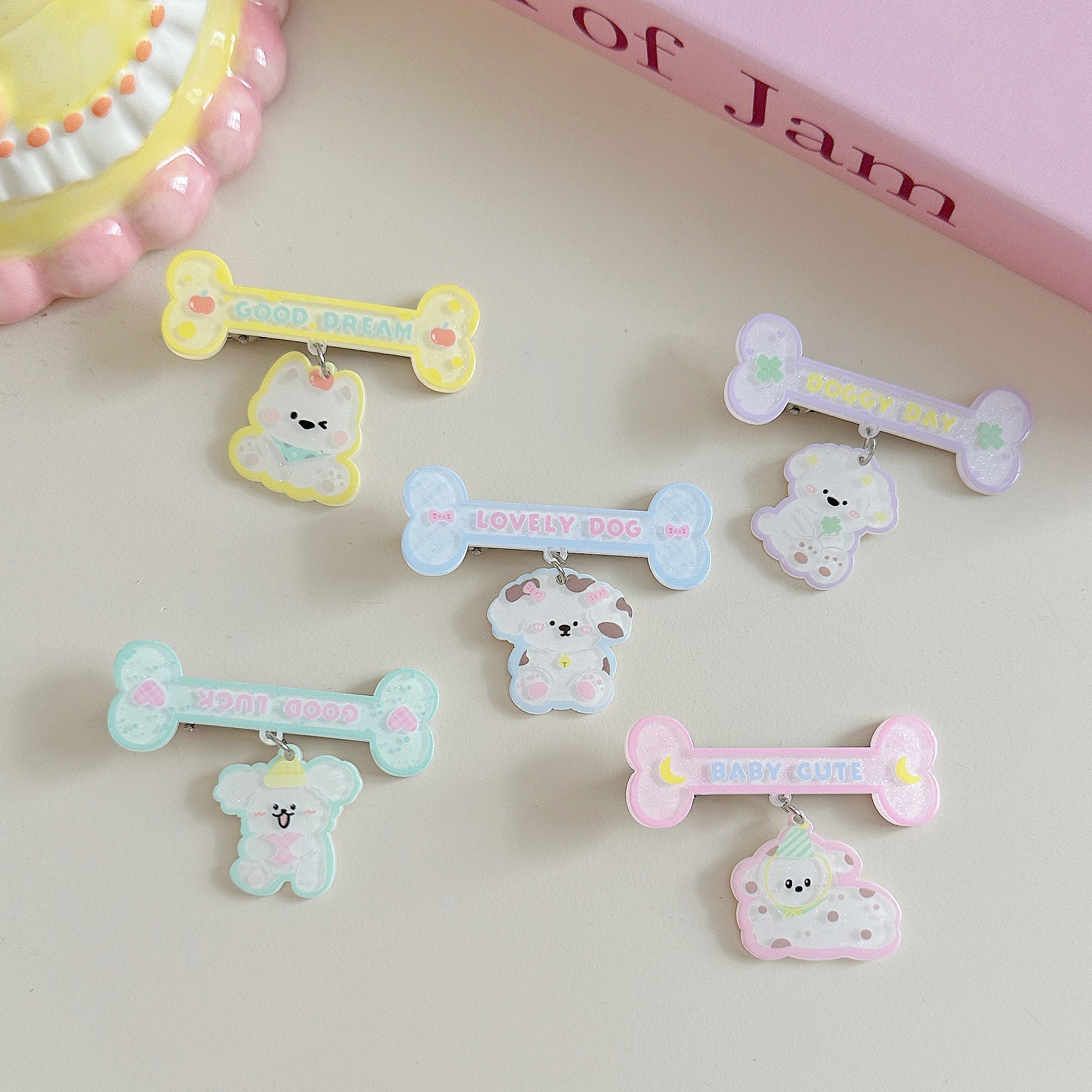 Bone Pendant Puppy Hair New Sweet Long Cute Side Bangs Cartoon Duckbill Headwear Clip Hair Accessories for Women