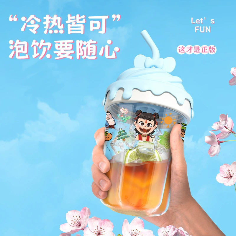 Mixing stick, glass high quality cartoon sticker, new collection