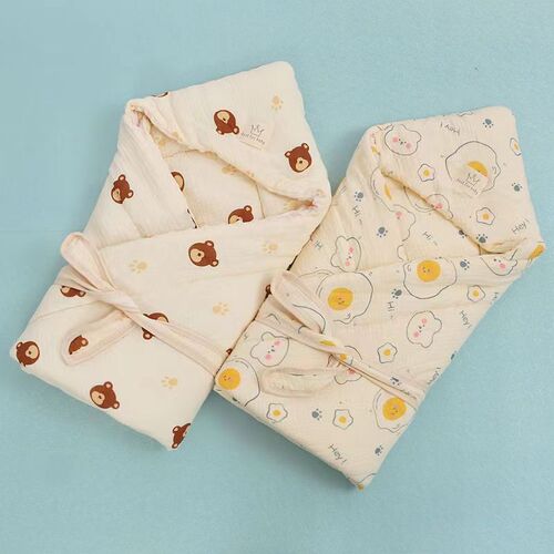Autumn/Winter Newborn Baby Thick Blanket Baby Swaddle Blanket Zongbu Print Newborn Small Cotton Blanket