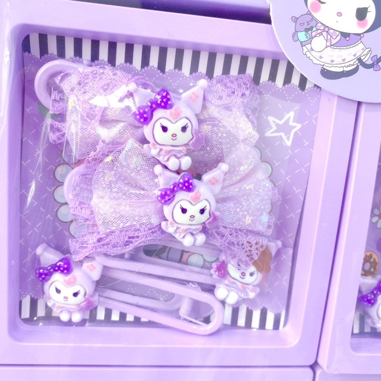 Dulce sutiiy gato cabello clip cuerda conjunto de pulseras para niños niñas vestidos de dibujos animados tocado regalos de vacaciones lotes