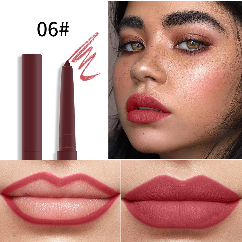 Julystar non-fading automatic lip liner pen, matte multi-color export lip gloss and lipstick pen from Europe and America undefined