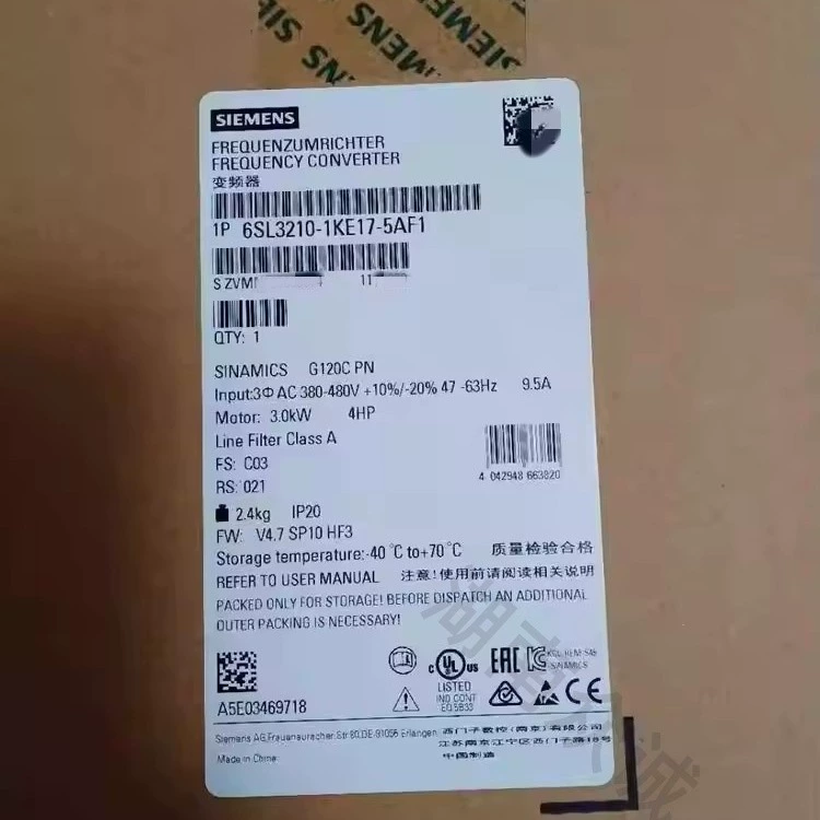 Инвертор Siemens G120C 6KW 3KW?